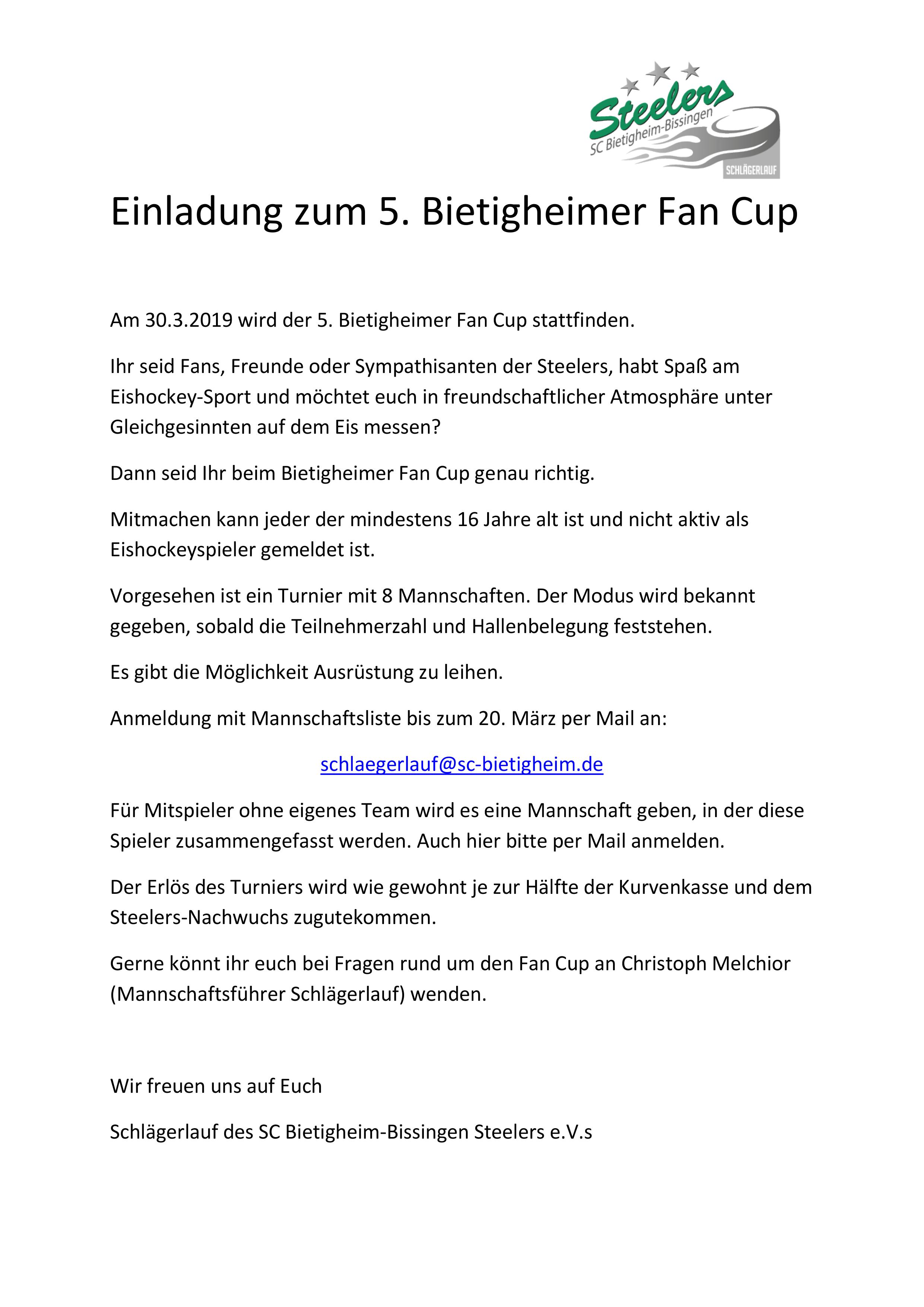 5. Bietigheimer Fan Cup Bild